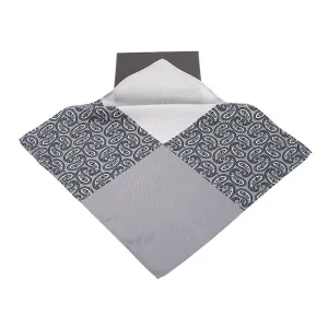mouchoir de poche imprimé gris foncé
