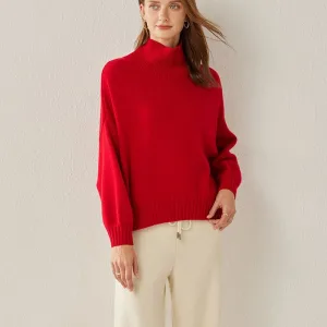 pull col roulé oversized en cachemire